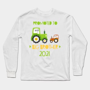 Promoted to Big brother tractor announcing pregnancy 2021 Long Sleeve T-Shirt